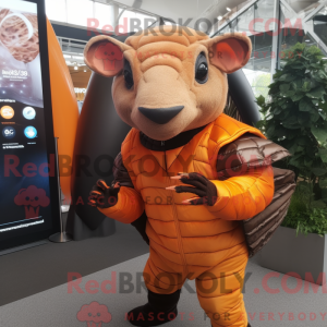 Orange Armadillo mascot...