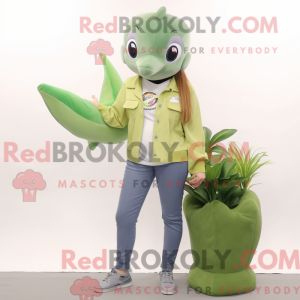 Olive Dolphin mascot...