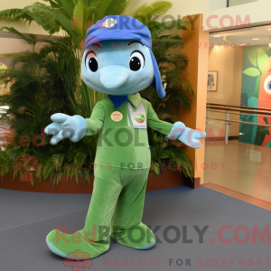 Olive Dolphin mascot...