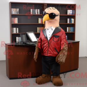 Red Bald Eagle maskot...