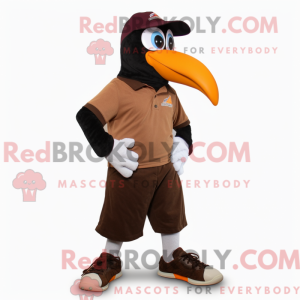 Brown Toucan mascot costume...
