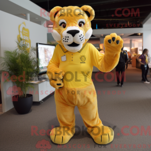 Personaggio mascotte giallo...