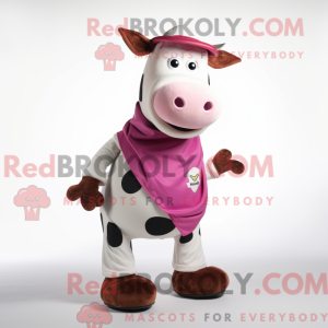 Pink Hereford Cow mascot...