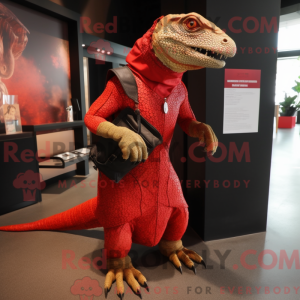 Red Komodo Dragon mascot...