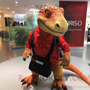 Red Komodo Dragon mascot...