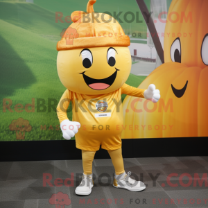 Gold Pumpkin mascot costume...