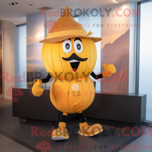 Gold Pumpkin mascot costume...