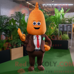 Brun gulrot máscara kostyme...