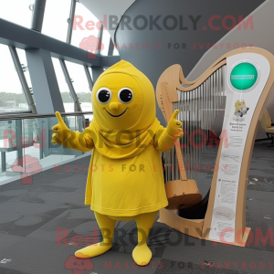 Lemon Yellow Celtic Harp...