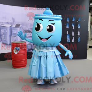 Sky Blue Soda Can mascot...