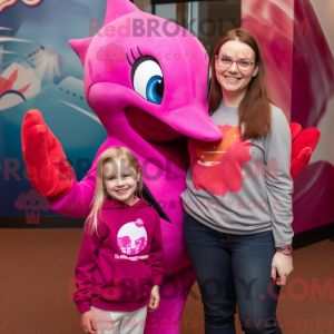 Magenta Dolphin maskot...