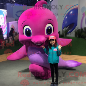 Magenta Dolphin maskot...