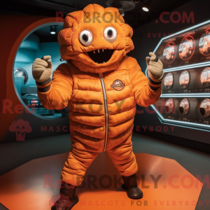 Máscara trilobita laranja...
