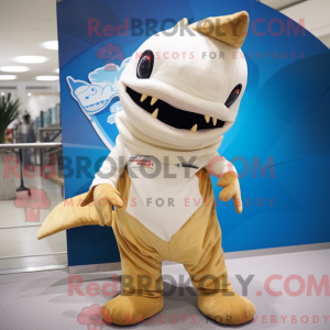 Cream Swordfish mascot...