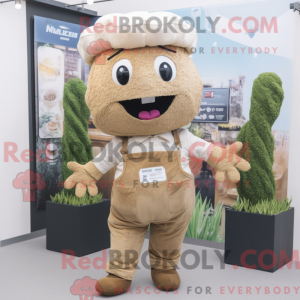 Beige Falafel mascot...