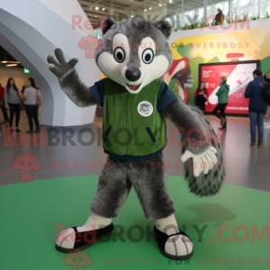 Olive Badger mascot costume...