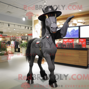 Schwarzes Pferd Maskottchen...