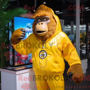 Yellow Gorilla mascot...