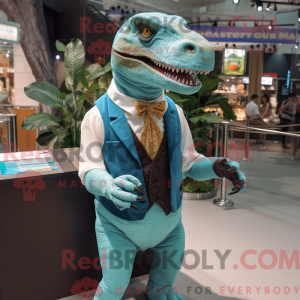 Turkis T Rex máscara de...