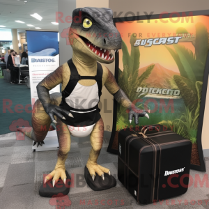 Black Deinonychus mascot...