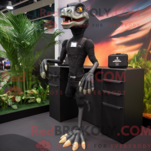 Black Deinonychus mascot...