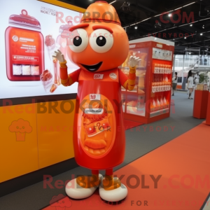 Oranje fles ketchup...