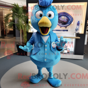 Blauer Truthahn Maskottchen...