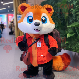 Orange Red Panda mascot...