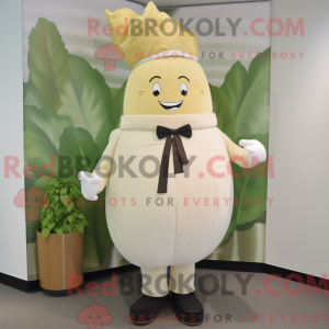 Kremowy nepe maskot drakt...