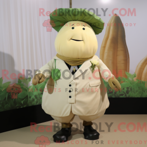 Cream Turnip mascot costume...