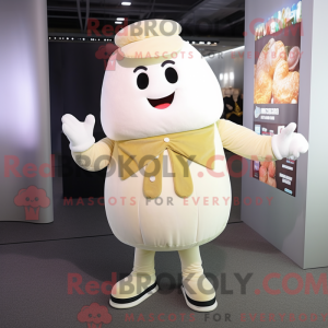 Creme majroe maskot kostume...