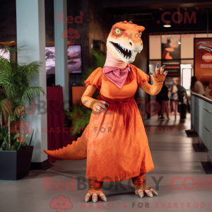 Rust Tyrannosaurus mascot...