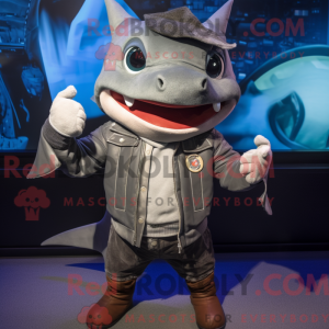 Grå sværdfisk maskot...