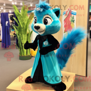Turkis Skunk maskot kostume...