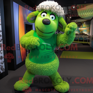 Green Merino Sheep mascot...