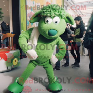 Green Merino Sheep mascot...