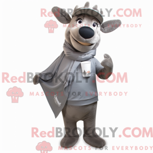 Gray Elk maskot kostume...