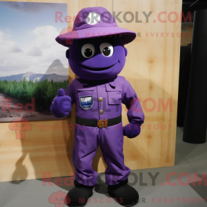 Purple Para Commando mascot...