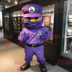 Purple Para Commando mascot...