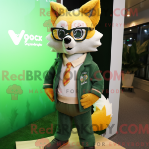 Olive Fox mascot costume...