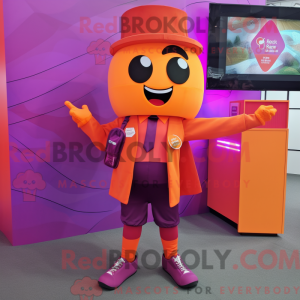 Magenta orange maskot...