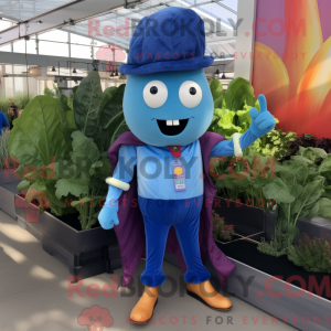 Blue Beet mascot costume...