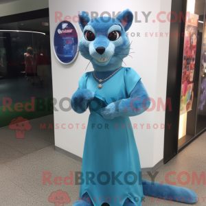 Blue Jaguarundi mascot...