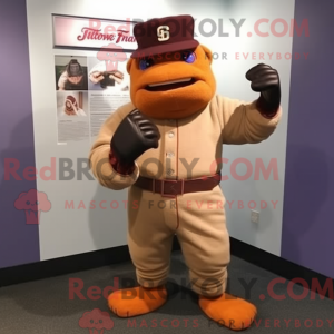 Brown Baseball Glove mascot...