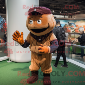 Brown Baseball Glove mascot...