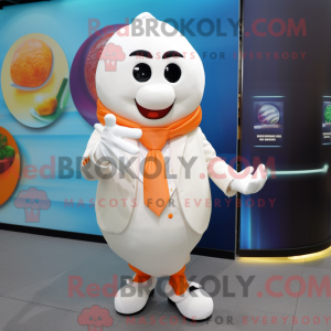 White Apricot mascot...