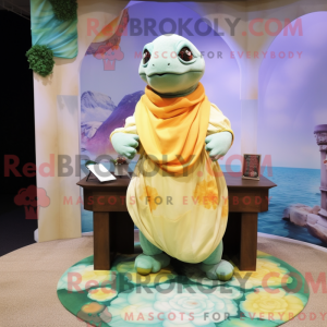 Cream Sea Turtle mascot...