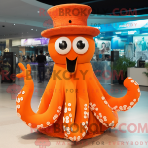 Orange Octopus mascot...