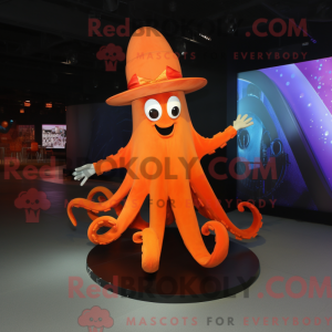 Orange Octopus mascot...