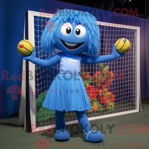 Blue Volleyball Net mascot...